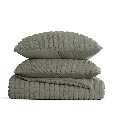 Home Collection Seersucker Textured Down-Alternative Comforter Set