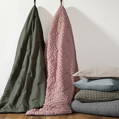 Home Collection Seersucker Textured Down-Alternative Comforter Set