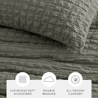 Home Collection Seersucker Textured Down-Alternative Comforter Set