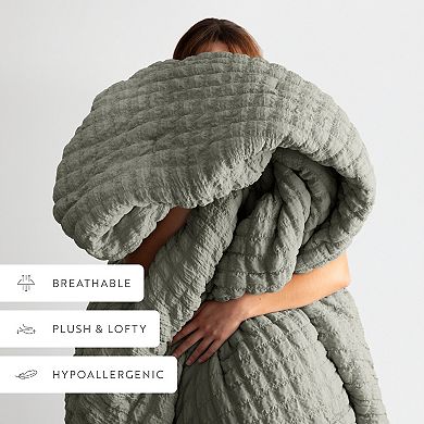 Home Collection Seersucker Textured Down-Alternative Comforter Set