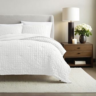 Home Collection Seersucker Textured Down-Alternative Comforter Set