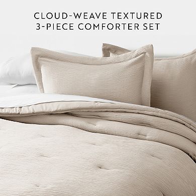 Home Collection Textured Gauze Crinkle Comforter Set with Shams