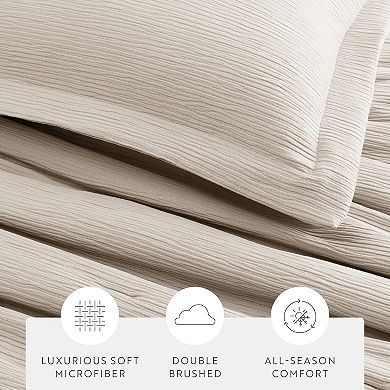 Home Collection Textured Gauze Crinkle Comforter Set with Shams