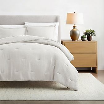 Home Collection Textured Gauze Crinkle Comforter Set with Shams