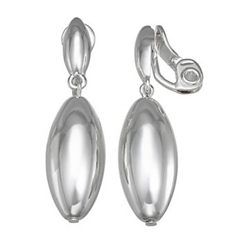 Napier Silver-Tone Double Drop Earrings