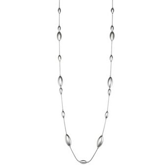 Napier Silver Tone Patterns Pendant Necklace