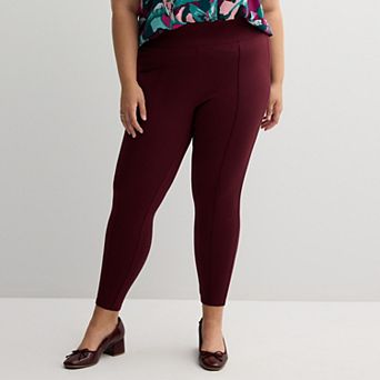 Plus Size Nine West Seamed Ponte Leggings