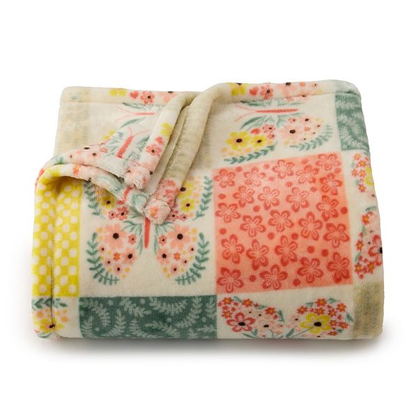 The Big One® Oversized Supersoft Plush Throw Blanket - Butterfly Patches