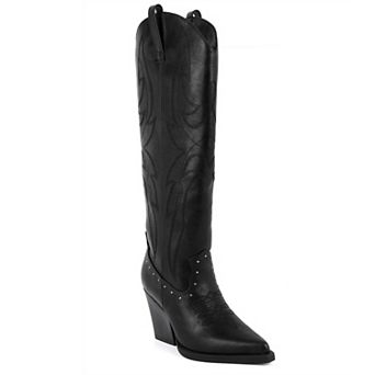 sugar Nails Studs Women's High Shaft Heel Boots