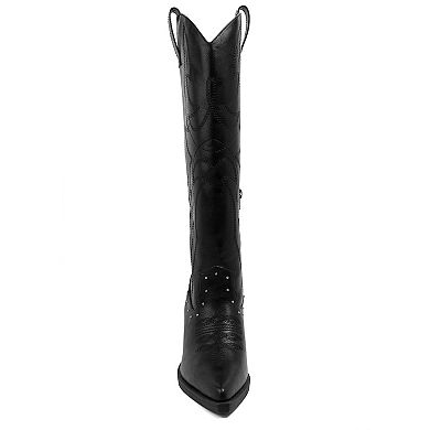 sugar Nails Studs Women's High Shaft Heel Boots