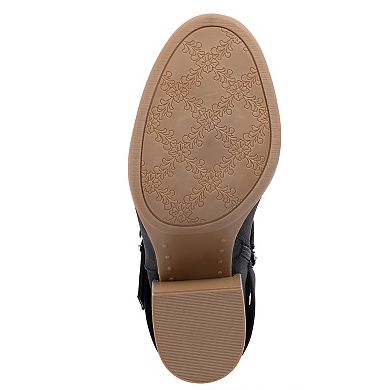 sugar Sansa Women's Slip-On Ankle Wedge Boots