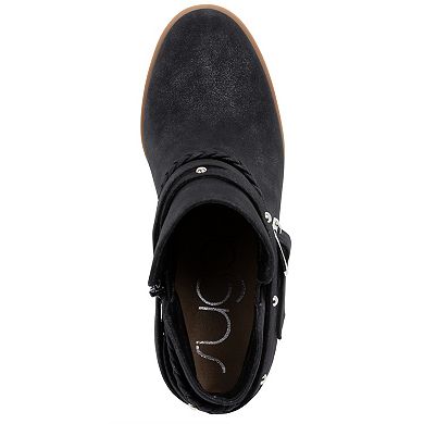 sugar Sansa Women's Slip-On Ankle Wedge Boots