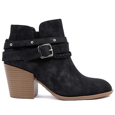 sugar Sansa Women's Slip-On Ankle Wedge Boots