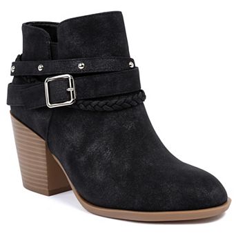 sugar Sansa Women's Slip-On Ankle Wedge Boots