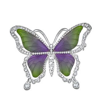Napier Silver Tone Butterfly Pin