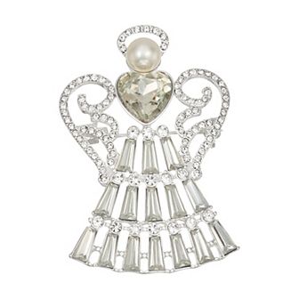 Napier Silver Tone Angel Pin