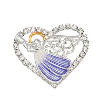 Napier Silver Tone Angel Heart Pin