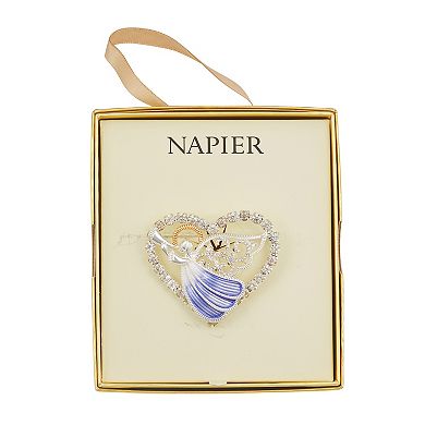Napier Silver Tone Angel Heart Pin