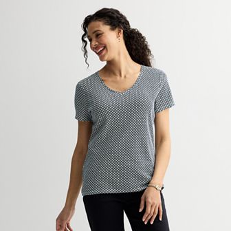 Women's Croft & Barrow® Essential V-Neck Tee