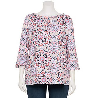 Plus Size Croft & Barrow® Boatneck Top