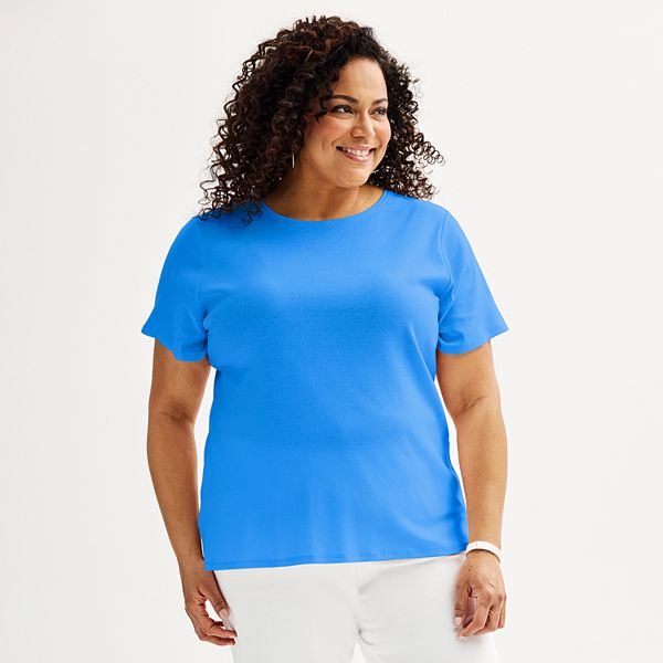 Plus Size Croft & Barrow® Essential Crewneck Top