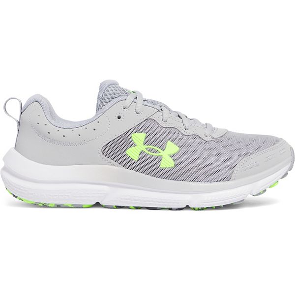 Under Armour Charged Assert 10 Men's Running Shoes - Mod Gray Hyper Green (11)