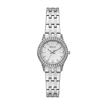 Relic by Fossil Women's Silver-Tone Bracelet Watch with Crystal Accents - ZR37303