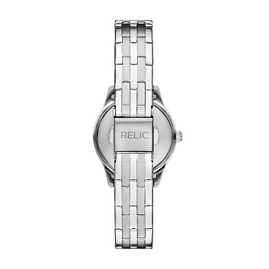 Relic by Fossil Women's Silver-Tone Bracelet Watch with Crystal Accents - ZR37303