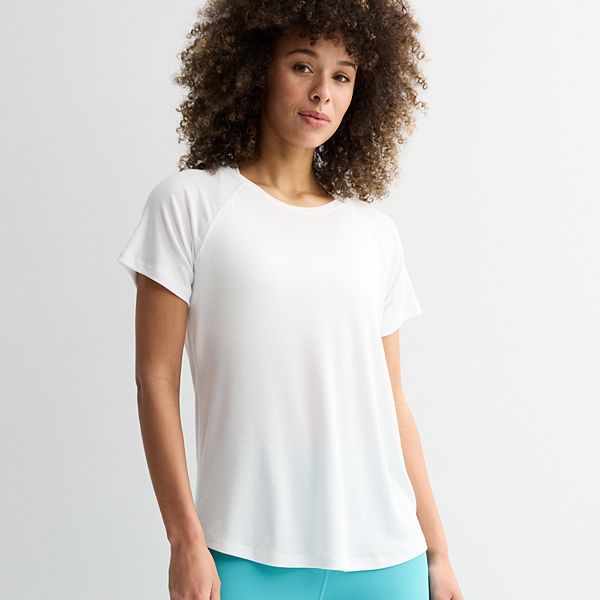 Women's Tek Gear® Essential Core Raglan Tee - Modern White Rib (XX LARGE)
