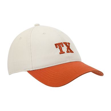 Women's Texas Orange & White Washed Poplin Unstructured Baseball Cap