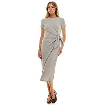 Women's Luxology Side Tie Midi Dress