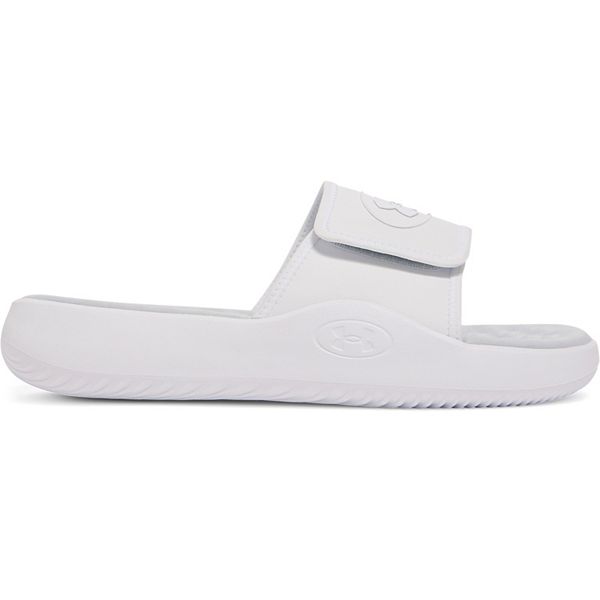 Under Armour Ignite Pro 8 Men's Slide Sandals - White Gray (7)