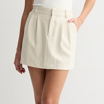 Juniors' SO® Pleat Front Mini Skirt