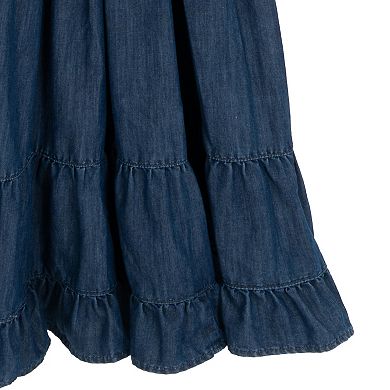 Girls 7-16 Rare Editions 2-pc. Denim Maxi Dress & Necklace Set