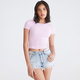 Juniors' Aeropostale Cropped Baby Tee