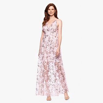 Women's X Evenings Sequin-Embellished V-Neck Evening Gown