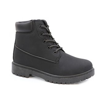 Yoki Tudor Little Kid Boys Lace-Up Zipper Combat Boots