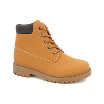 Yoki Tudor Little Kid Boys Lace-Up Zipper Combat Boots