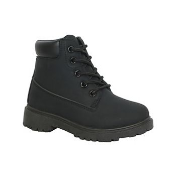 Yoki Tudor Boys Lace-Up Zipper Combat Boots
