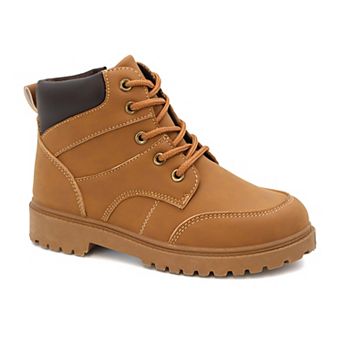 Yoki Tudor Boys Lace-Up Zipper Combat Boots