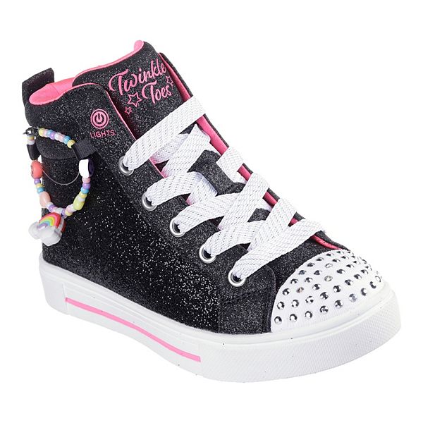 Skechers® Twinkle Toes® Twinkle Sparks Charm Bestie Girls' Sneakers - Black (12)