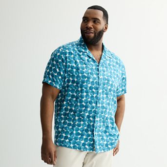 Big & Tall Apt. 9® Short Sleeve Rayon Camp Collar Shirt
