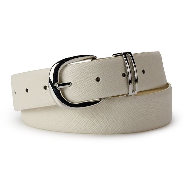 Women's Nine West Feather Edge Belt - Bone (SMALL)