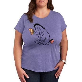 Plus Size Disney's Winnie The Pooh Eeyore & Butterfly Graphic Tee