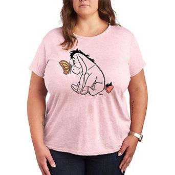 Plus Size Disney's Winnie The Pooh Eeyore & Butterfly Graphic Tee