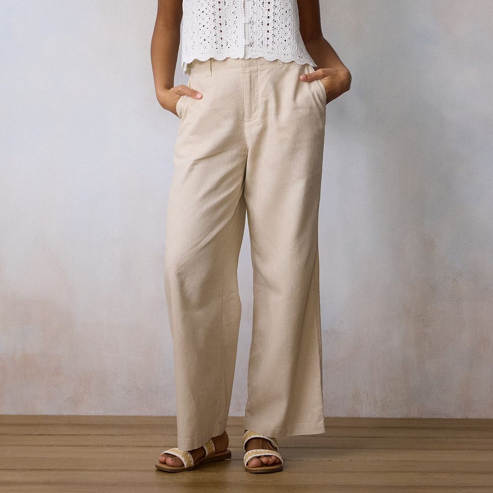 ラガルン Women's LC Lauren Conrad Drapey Elastic Back Trouser Pants