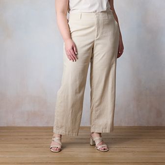 Plus Size LC Lauren Conrad Elastic Back Drapey Trouser Pants