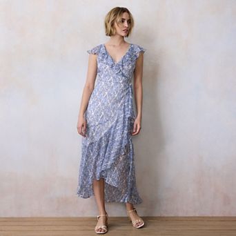 Women's LC Lauren Conrad Flutter Sleeve Wrap Maxi Dress
