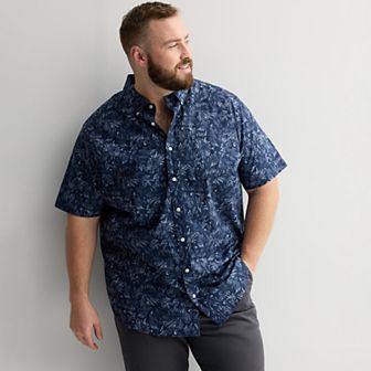 Big & Tall Sonoma Goods For Life® Short Sleeve Perfect Length Shirt