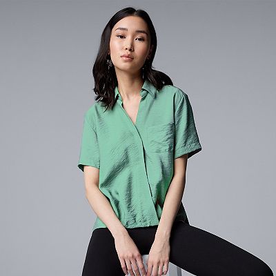 Women's Simply Vera Vera Wang Drapey Surplice Top